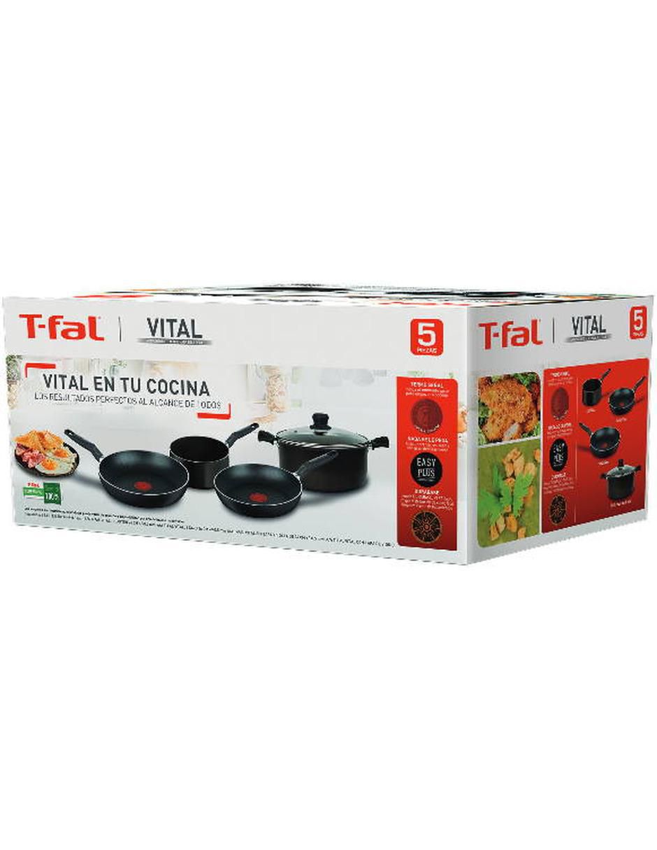 Batería de cocina T-Fal Vital de aluminio antiadherente convencional 5 piezas