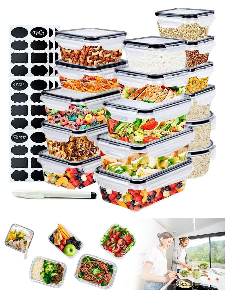 Set contenedores Brandtrendy de plástico 16 piezas