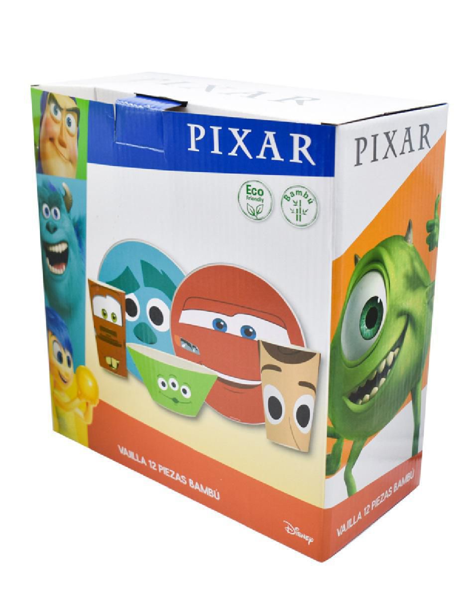 Vajilla cerrada Siglo Xxi pixar de bambú para 4 personas