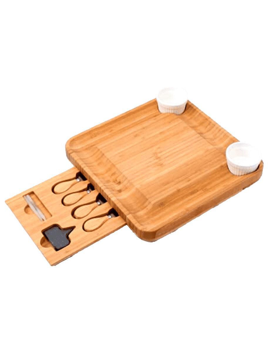 Tabla para queso de bambú