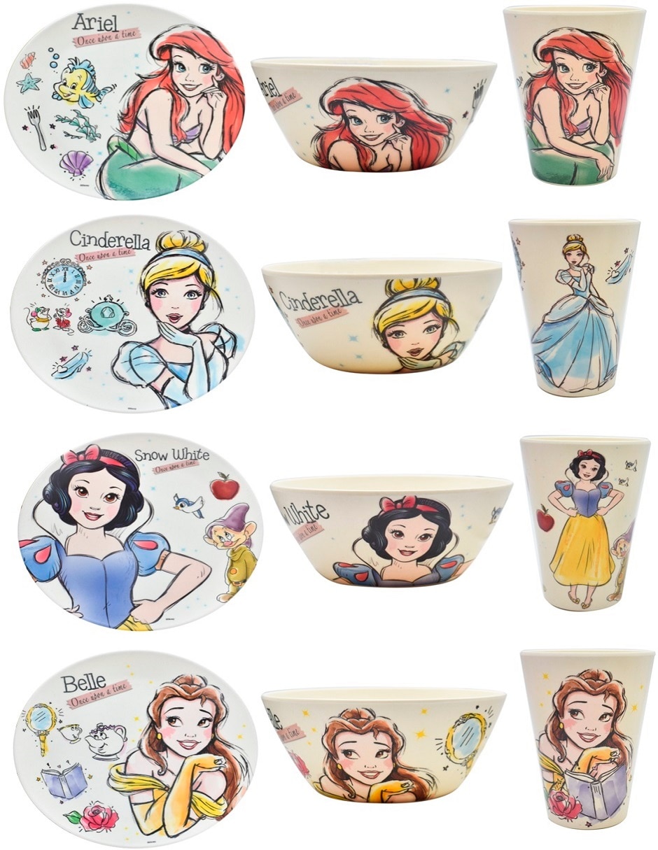 Vajilla cerrada princesas de bambú para 4 personas 1
