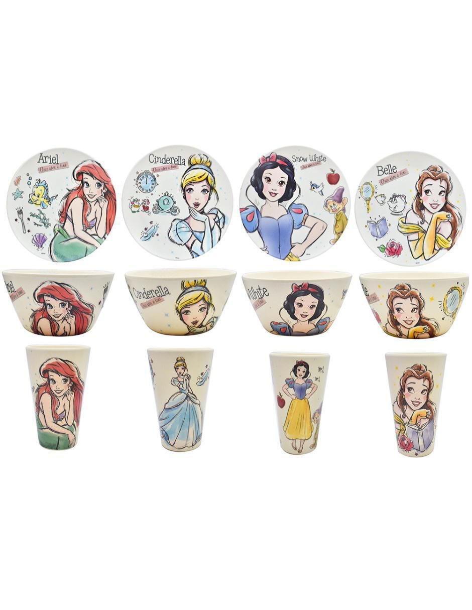 Vajilla cerrada princesas de bambú para 4 personas Vajilla cerrada princesas de bambú para 4 personas