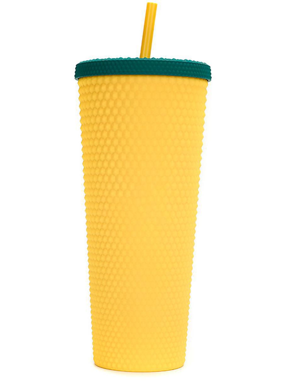 Vaso con tapa y popote Vaso con tapa y popote