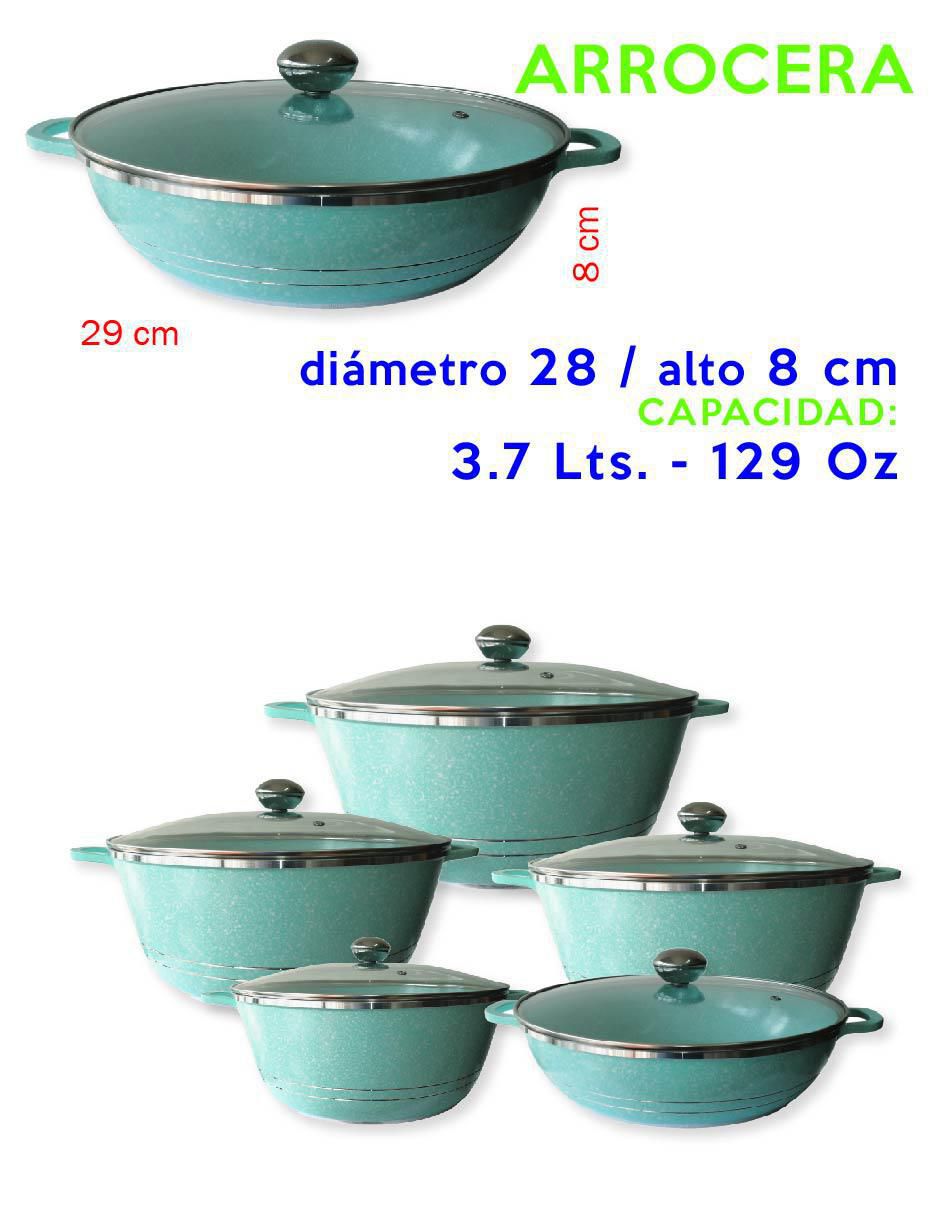Batería de cocina de aluminio fundido antiadherente minerales naturales 10 piezas 5