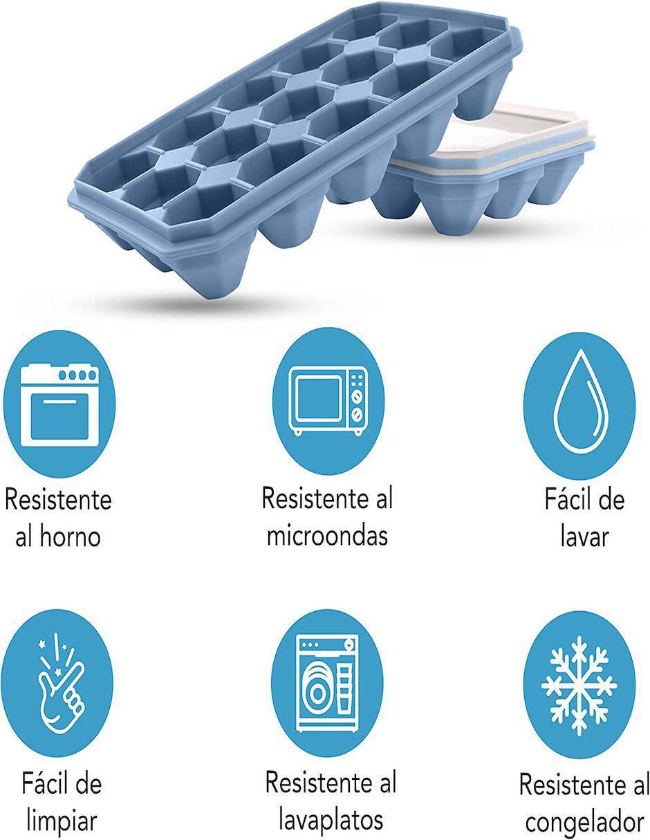 Molde para hielos silicón geométrica 3