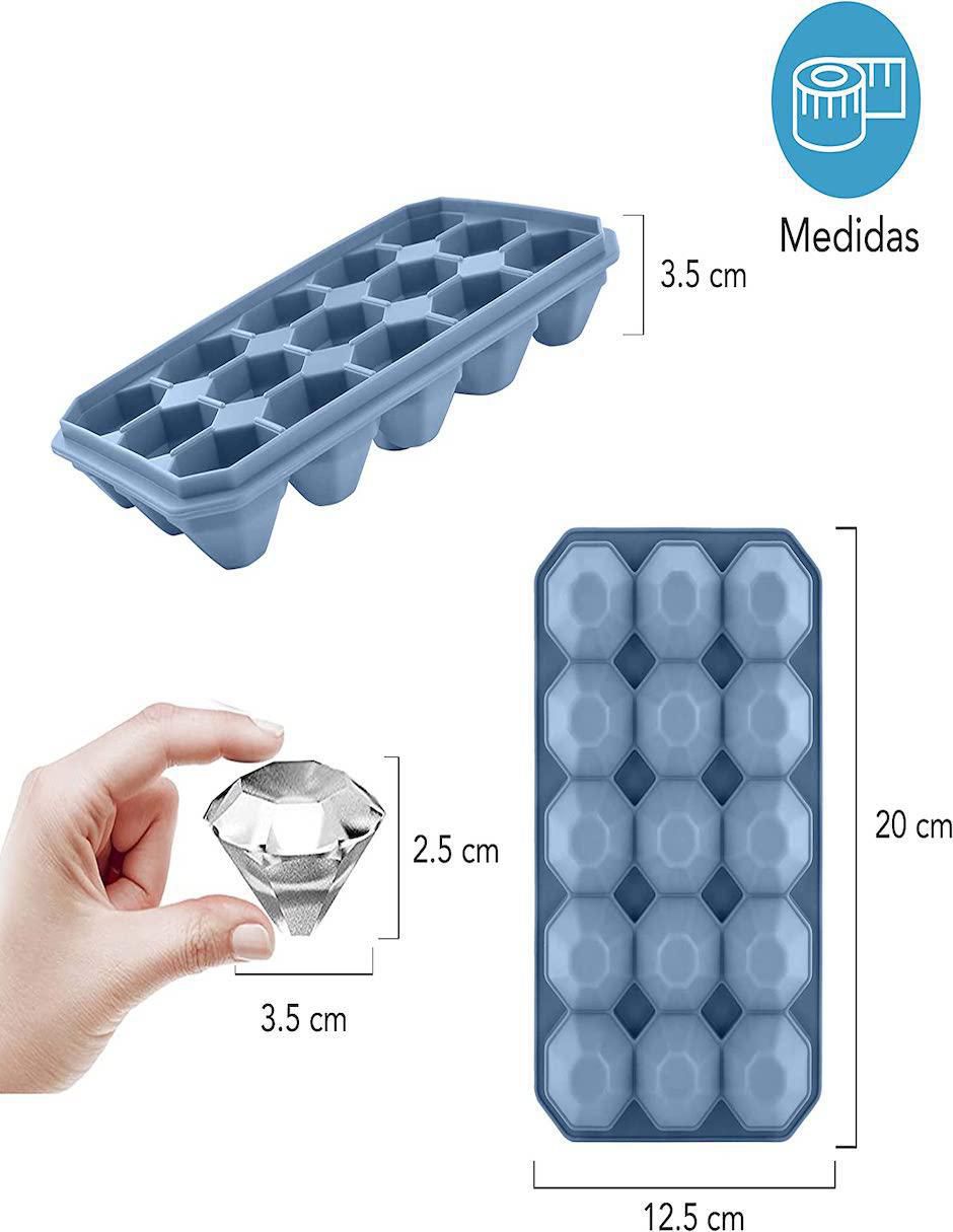 Molde para hielos silicón geométrica 4