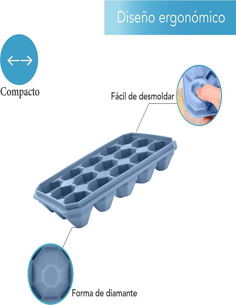Molde para hielos silicón geométrica 6