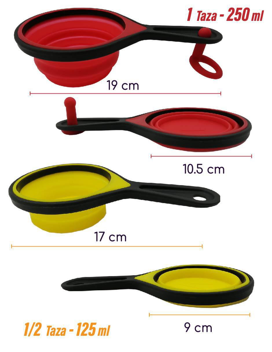 Set cucharas medidoras Rd Royal Cook de silicón 8 piezas