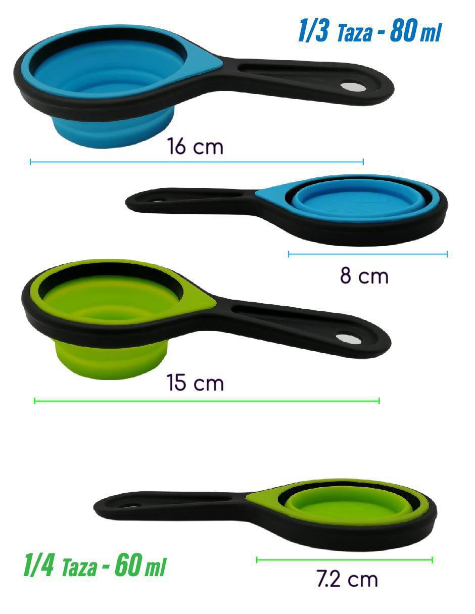Set cucharas medidoras Rd Royal Cook de silicón 8 piezas