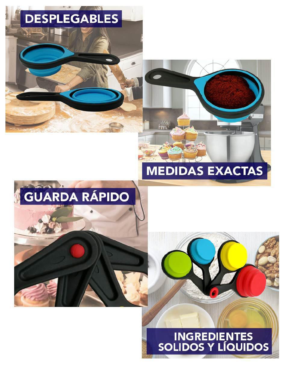 Set cucharas medidoras Rd Royal Cook de silicón 8 piezas Set cucharas medidoras Rd Royal Cook de silicón 8 piezas