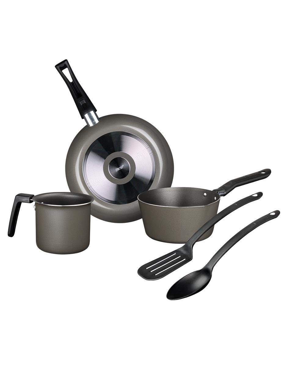 Batería de cocina Ecko de aluminio antiadherente convencional 5 piezas