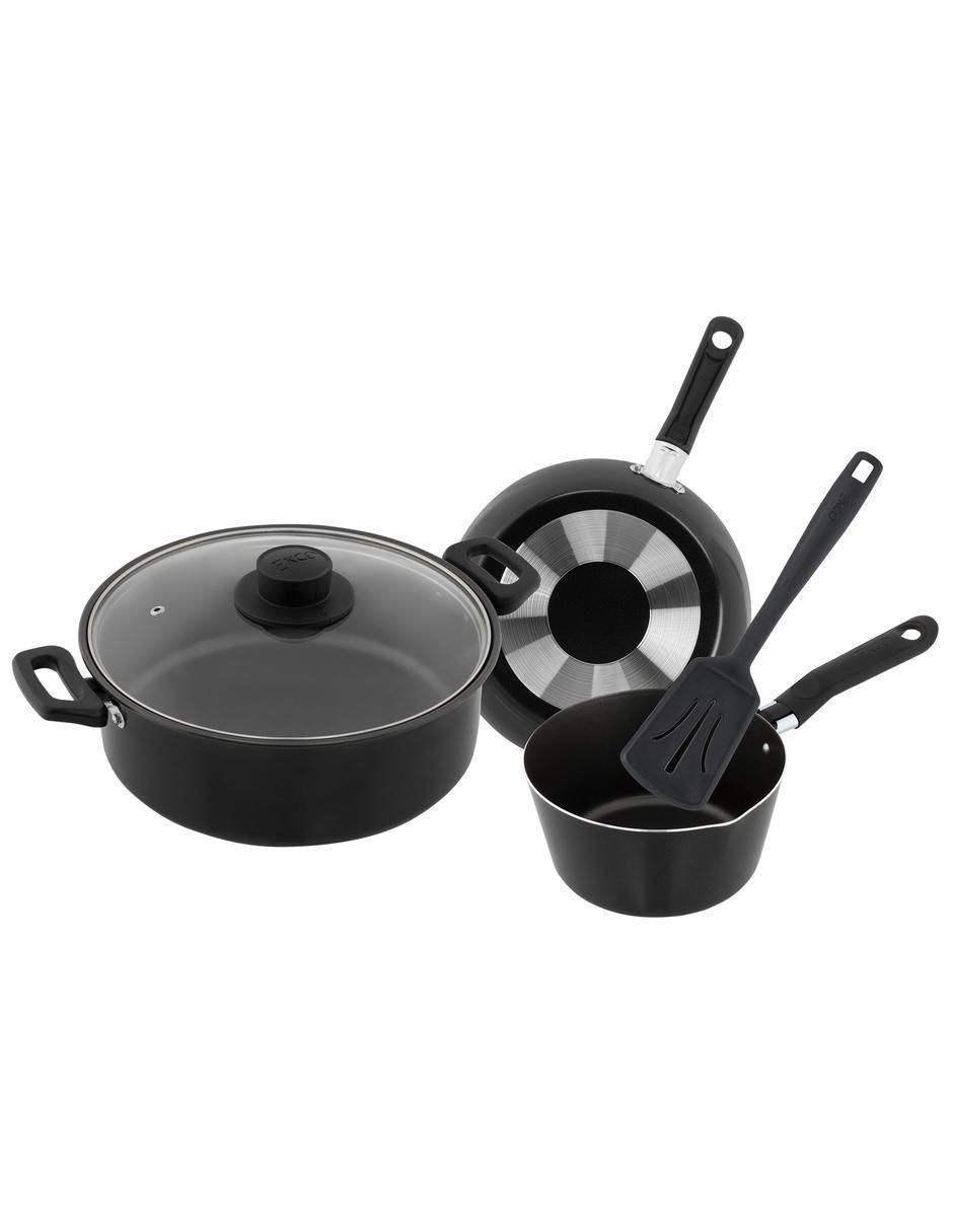 Batería de cocina Ekco de aluminio antiadherente duraflon 5 piezas