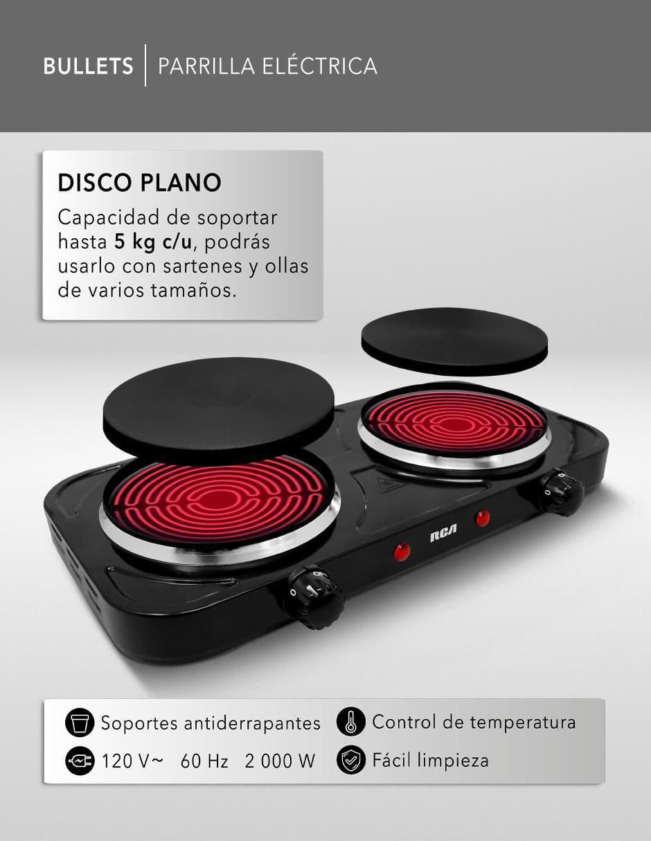 Parrilla eléctrica Rca RC2000N de acero inoxidable