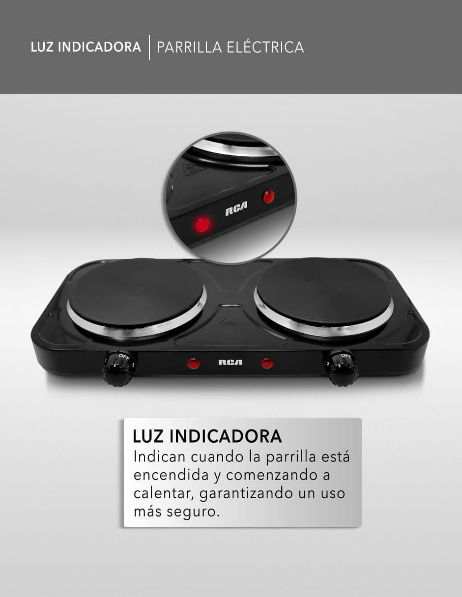 Parrilla eléctrica Rca RC2000N de acero inoxidable