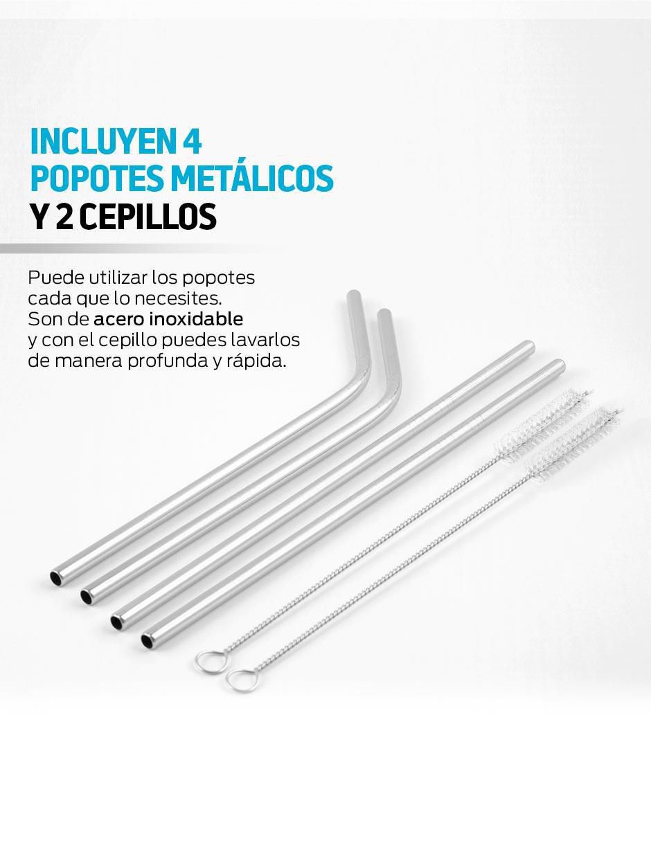 Vaso térmico de acero inoxidable con tapa flip top 6