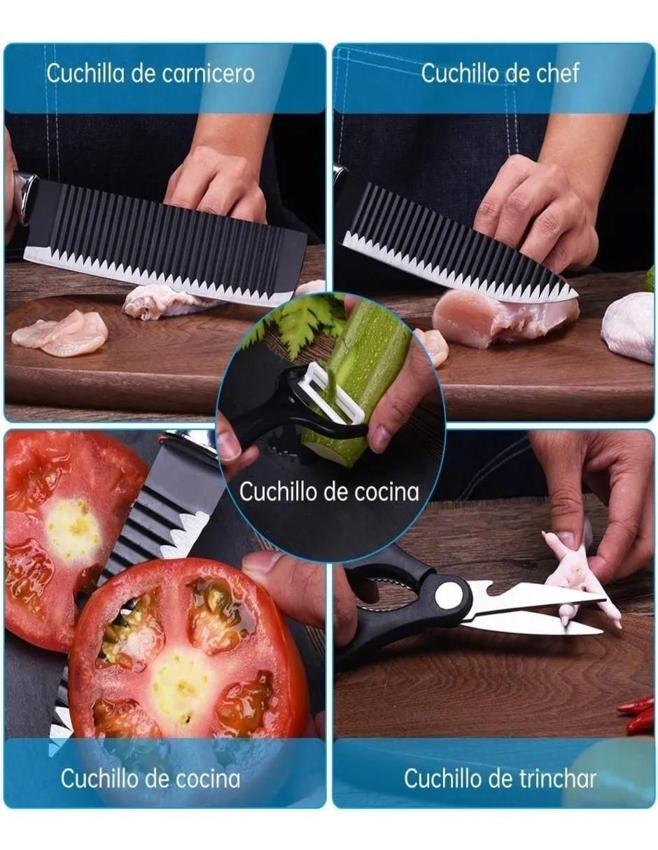 Set de cuchillos multiusos 6 piezas