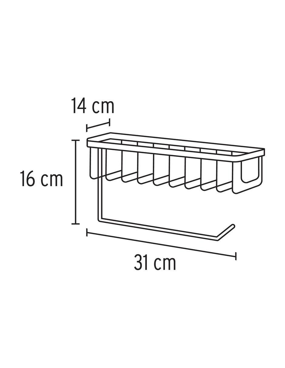 Portarollos de acero inoxidable Foset Riviera 1 rollo