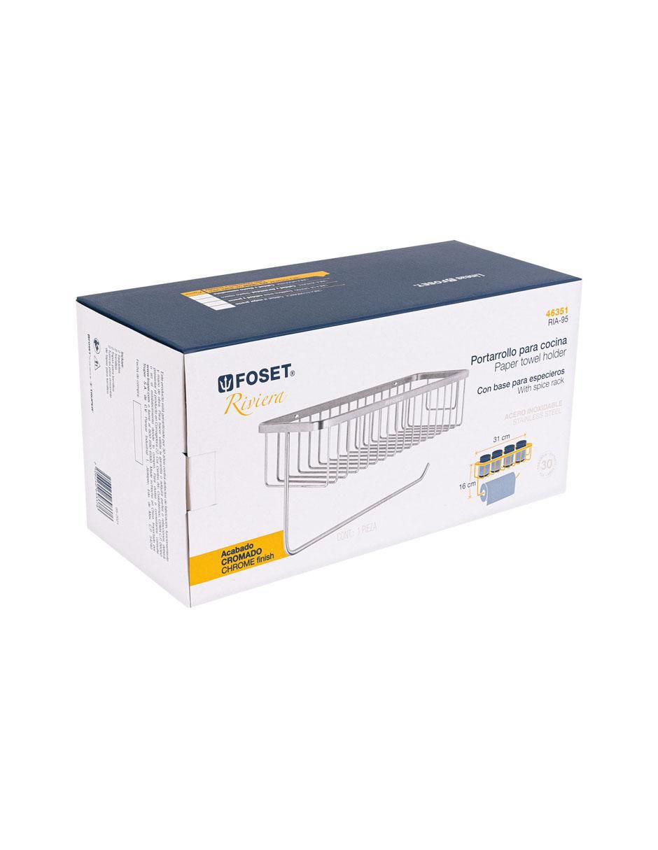 Portarollos de acero inoxidable Riviera 1 rollo