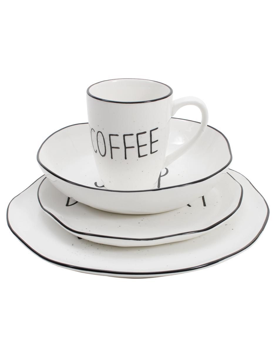 Vajilla cerrada modern de porcelana para 4 personas 2