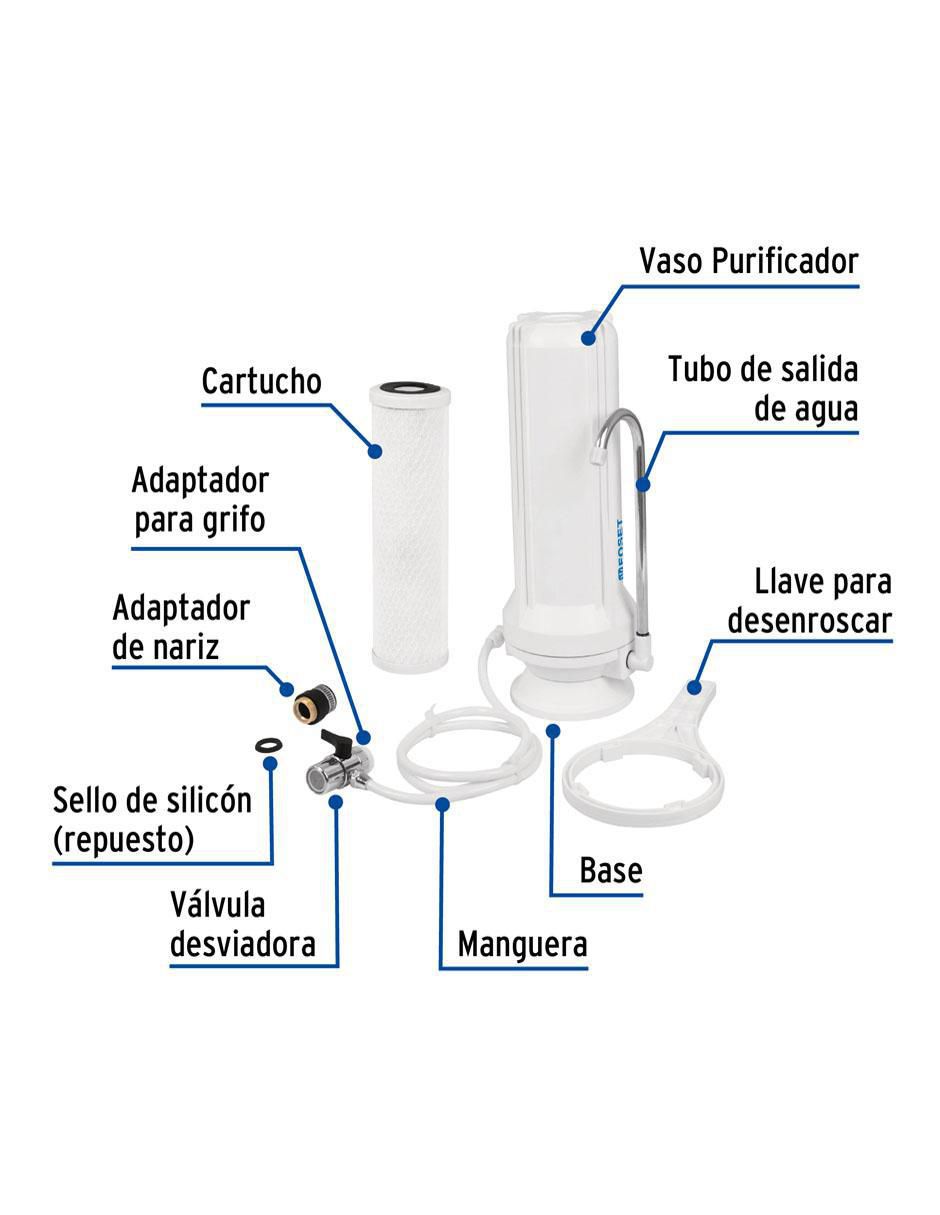 Filtro purificador de agua Truper Pura-P2