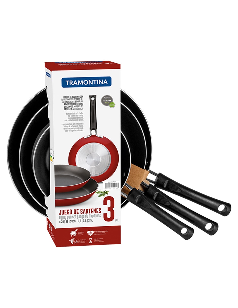 Set de sartenes Chelsea de aluminio 3 piezas