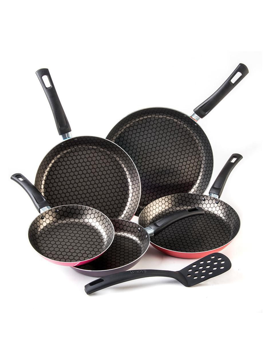 Set de sartenes Fashion Cook de aluminio 6 piezas Set de sartenes Fashion Cook de aluminio 6 piezas