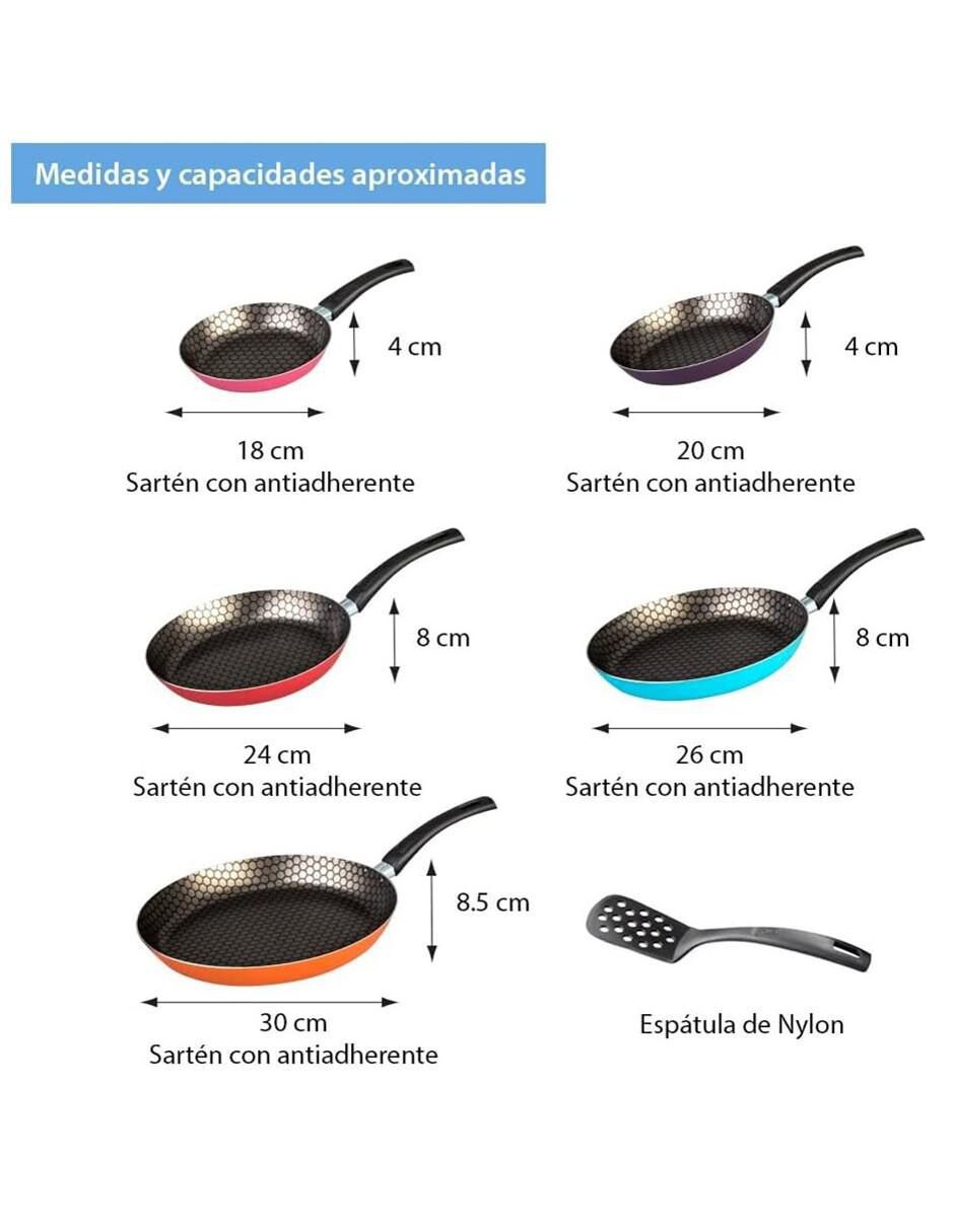Set de sartenes Fashion Cook de aluminio 6 piezas