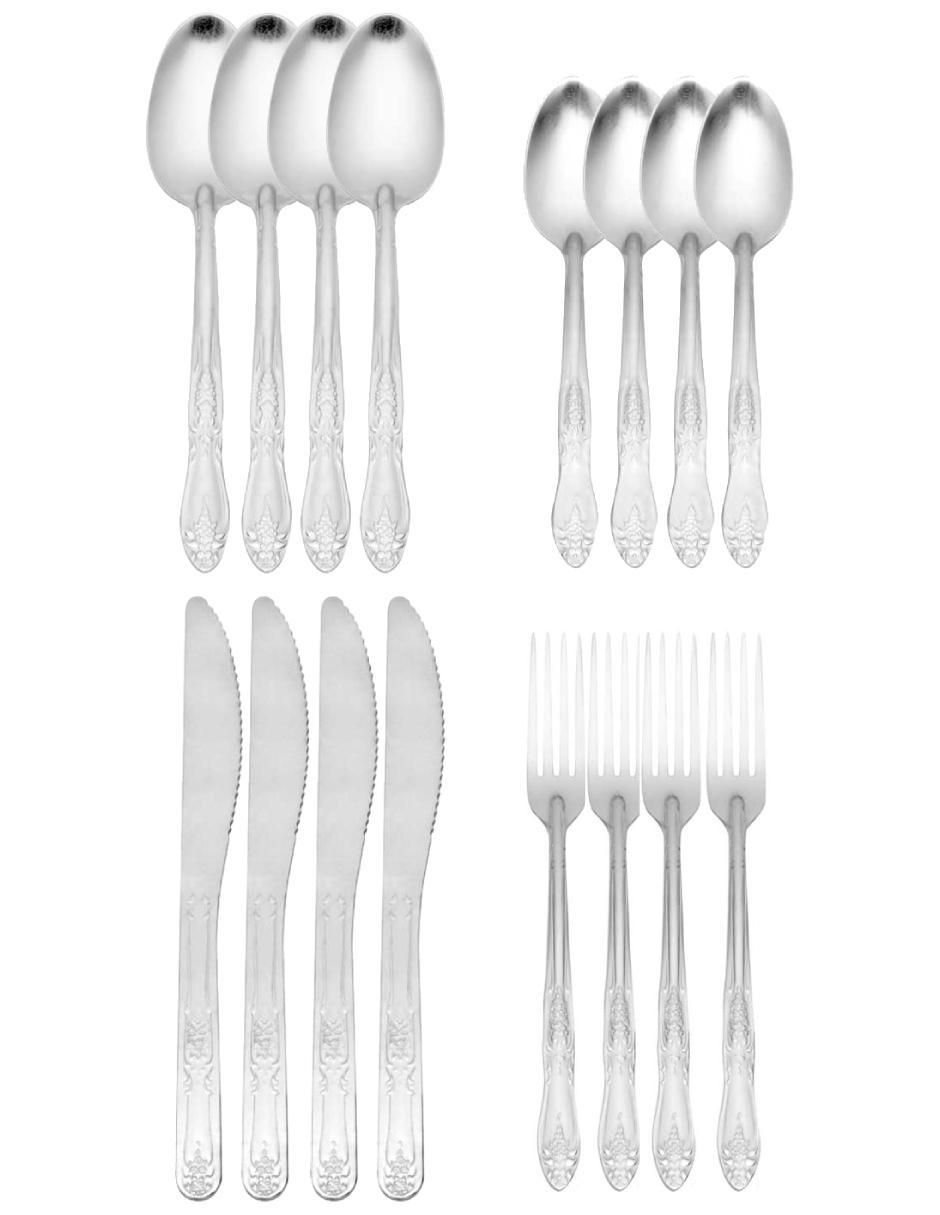 Set cubiertos azalea de acero inoxidable 16 piezas Set cubiertos azalea de acero inoxidable 16 piezas