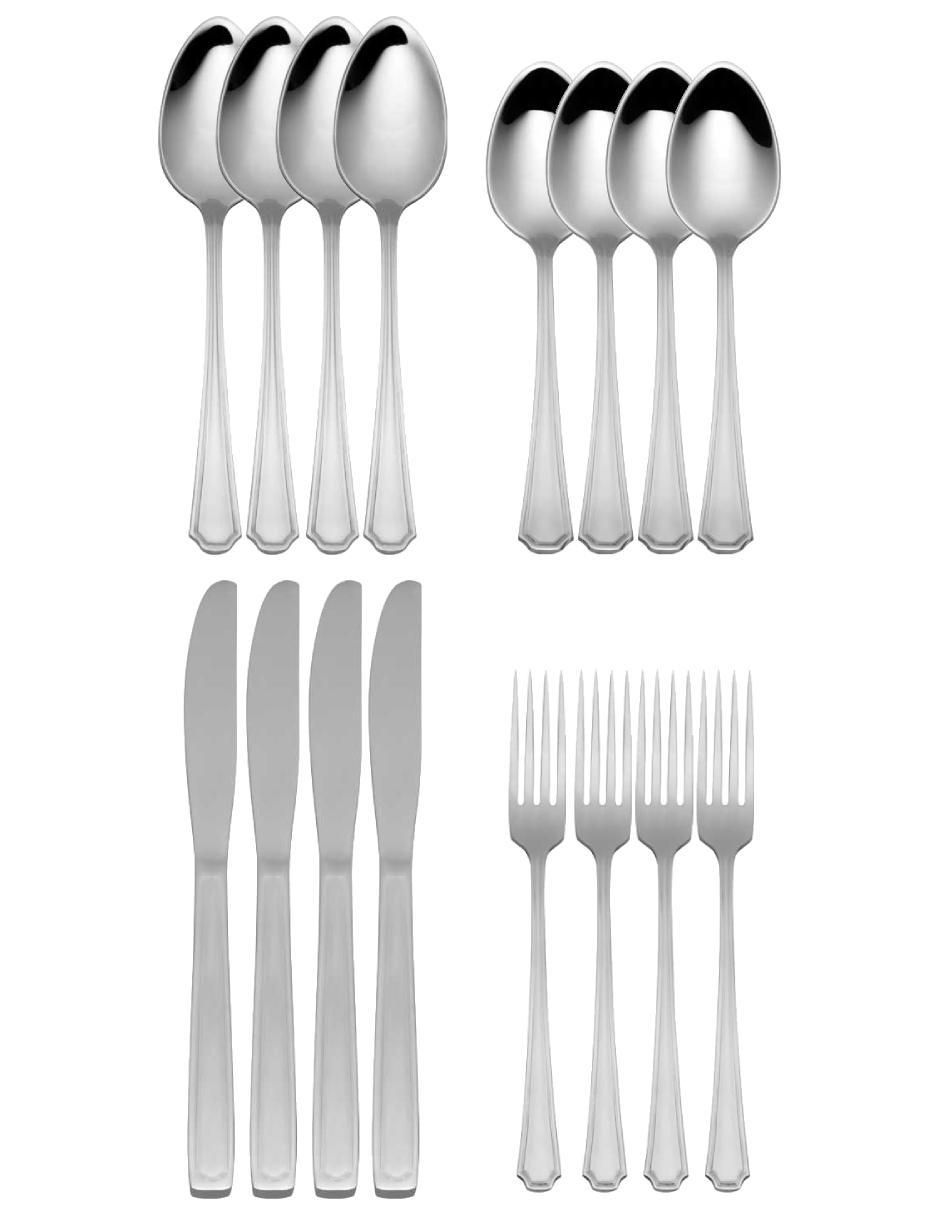 Set cubiertos galicia de acero inoxidable 16 piezas