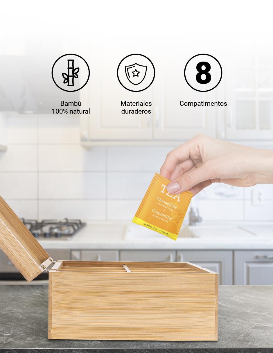 Contenedor de té bambú 4