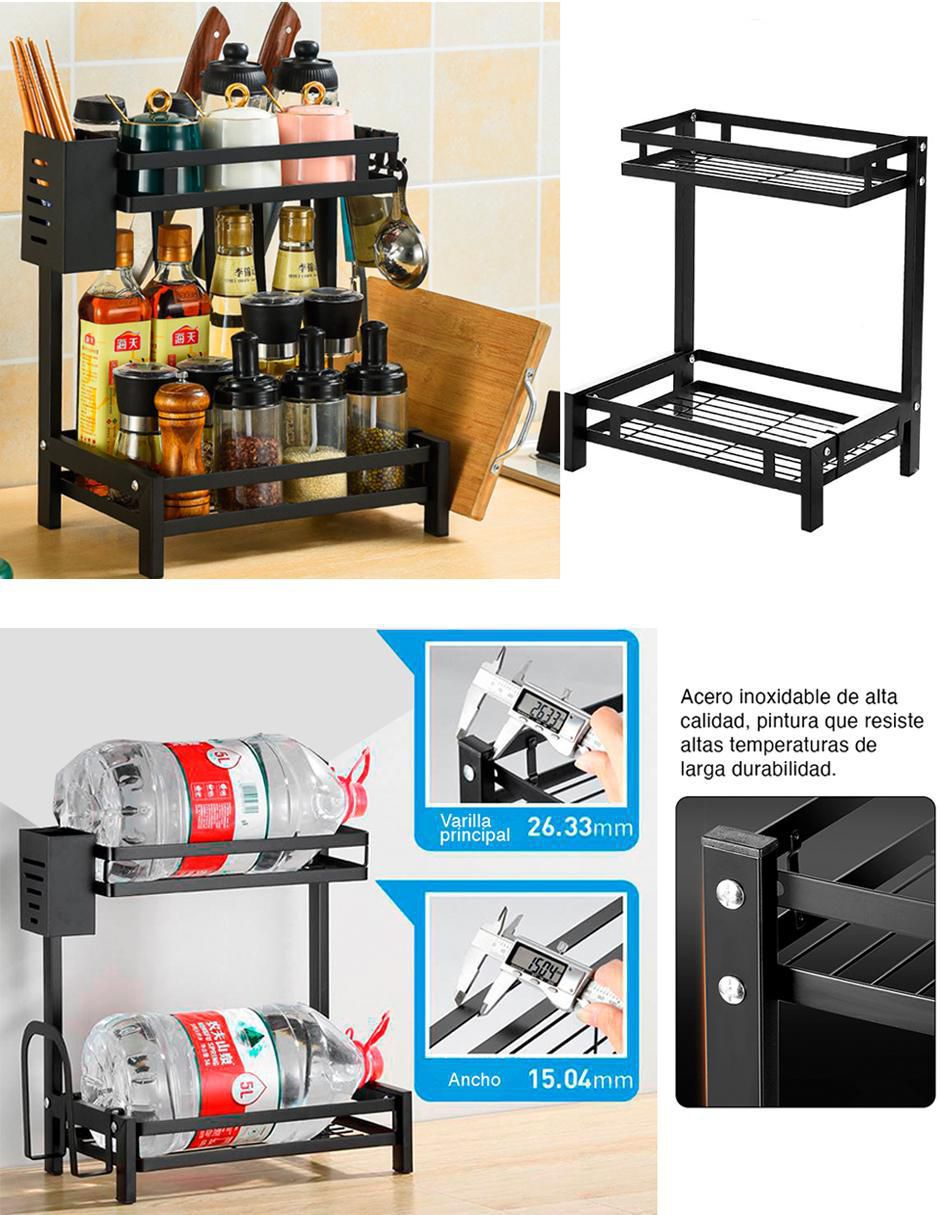 Estante de acero inoxidable Rack 2 niveles 3