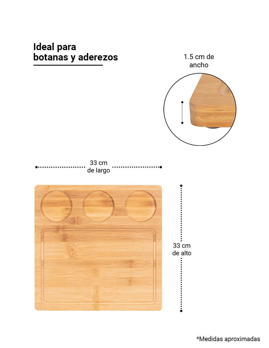 Set tabla para queso de bambú 6
