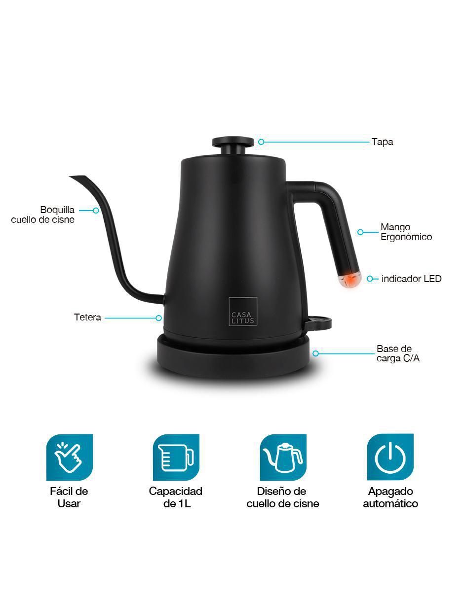 Tetera eléctrica Casa Litus de acero inoxidable