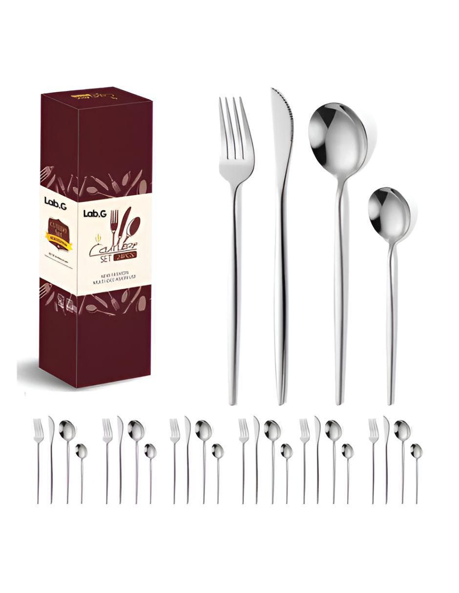 Set cubiertos de acero inoxidable 24 piezas 4