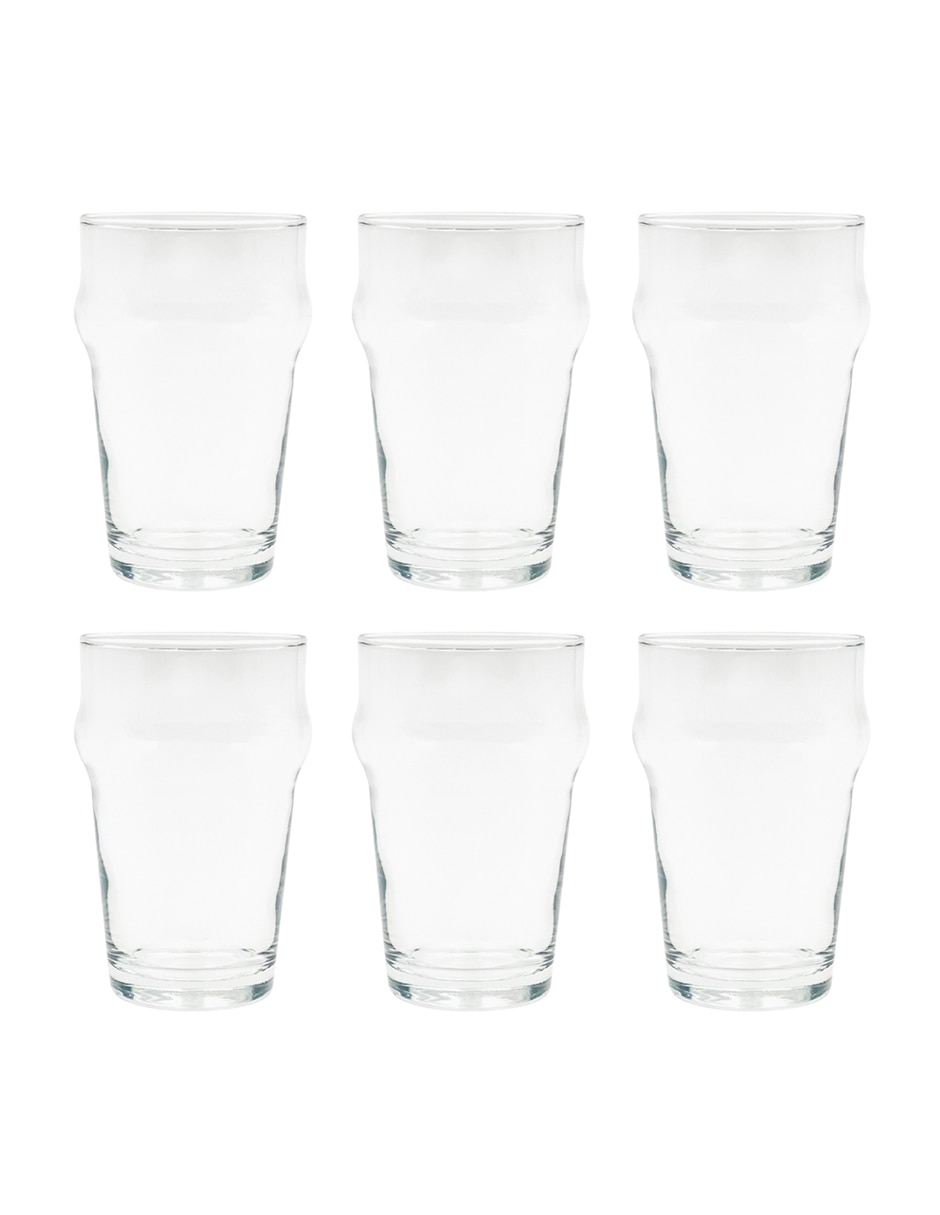 Set de vasos para agua de vidrio con 6 piezas
