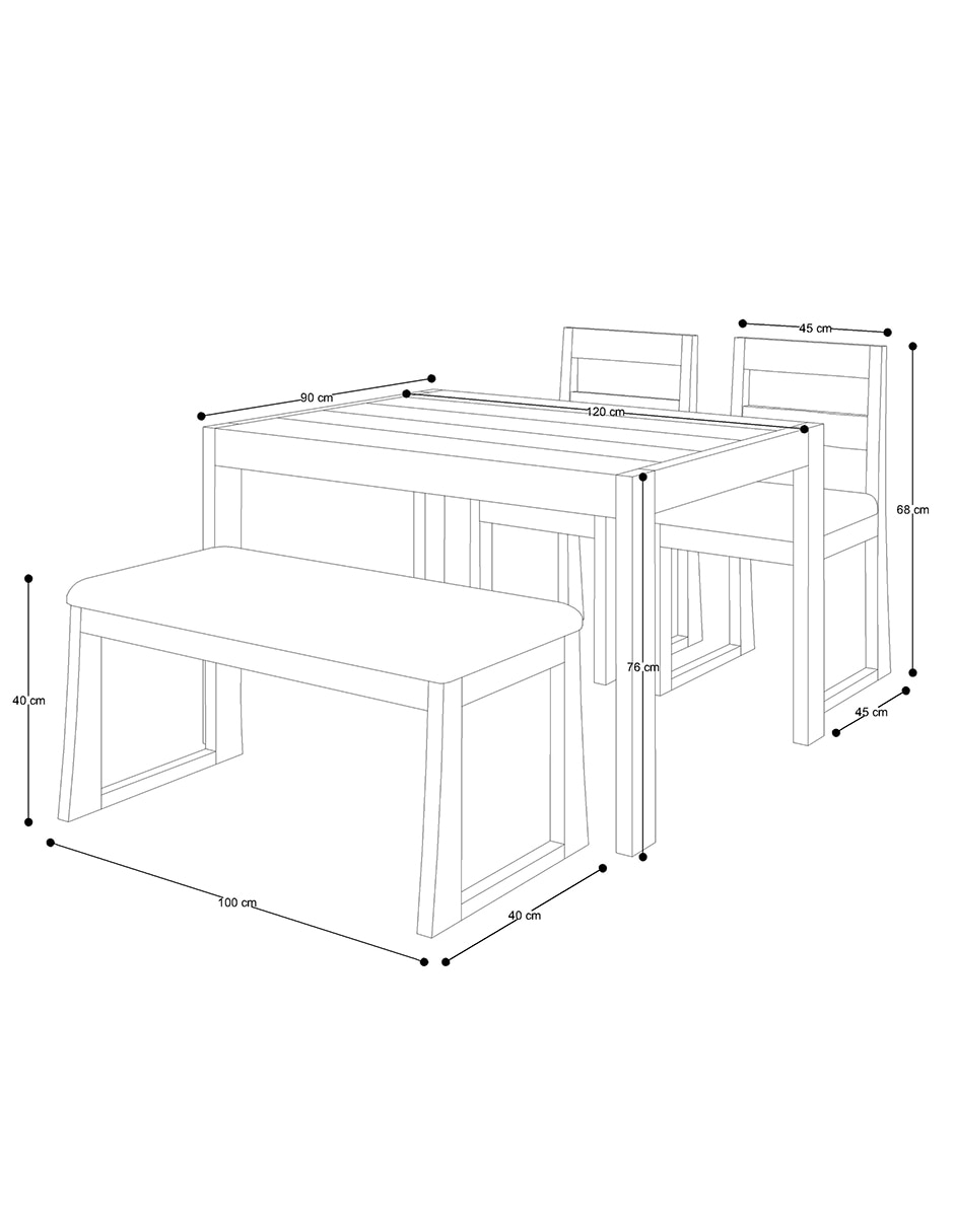 Antecomedor para 4 personas