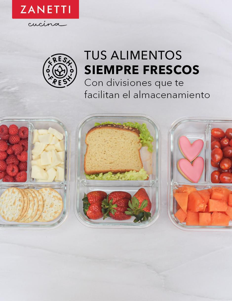 Set contenedores Zanetti Bento Box de vidrio 7 piezas