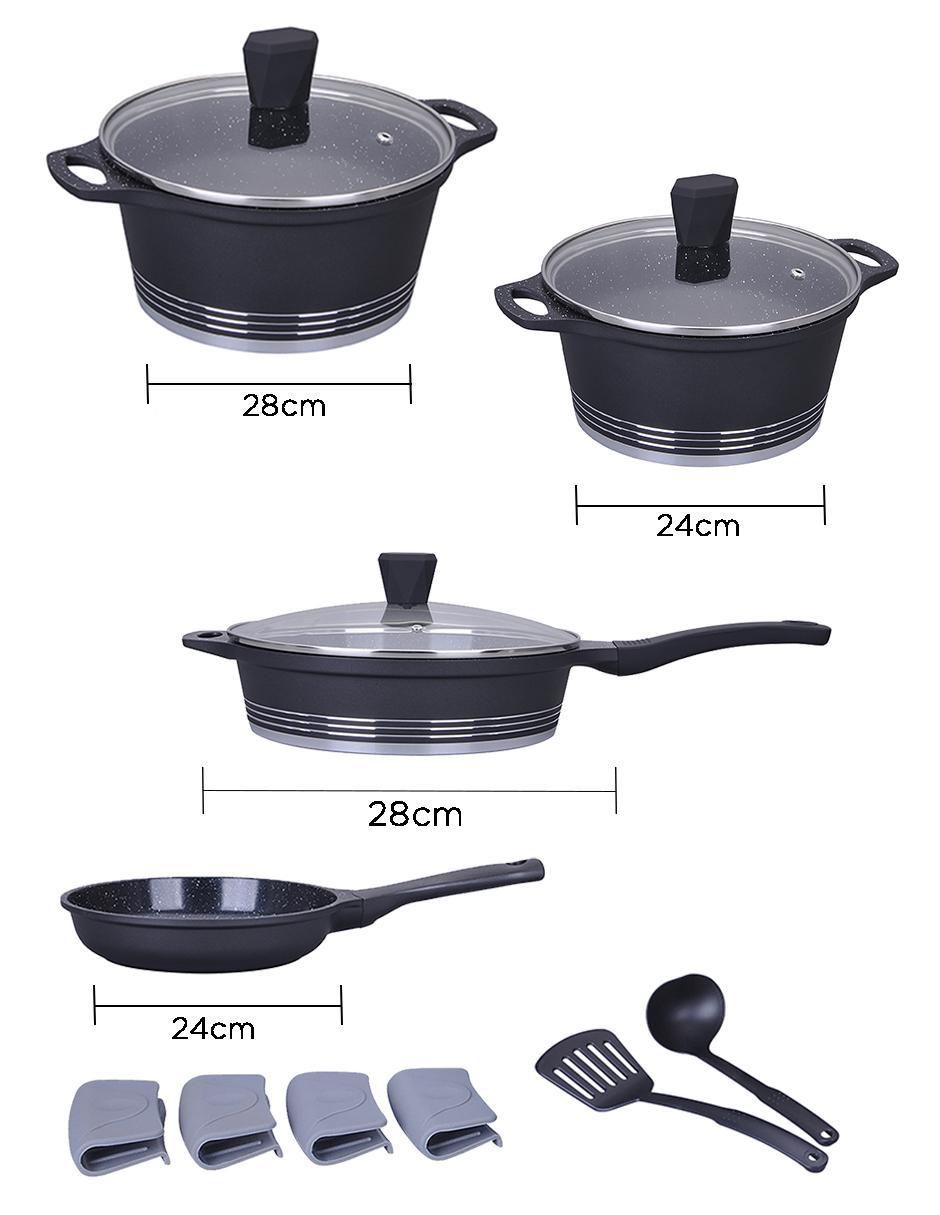 Batería de cocina Kochstelle Joys de aluminio antiadherente cerámica 13 piezas 6