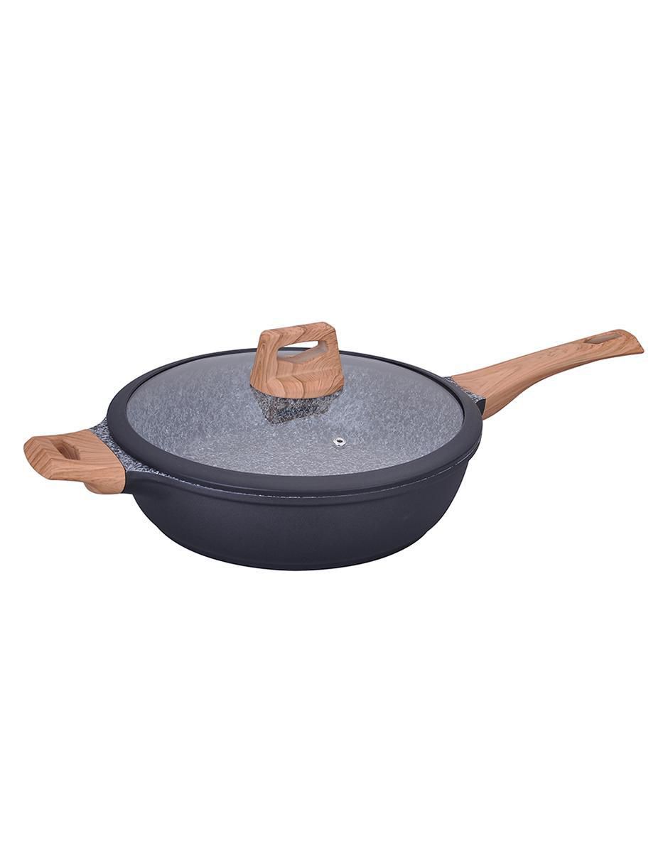 Batería de cocina Wood de aluminio antiadherente combinado 10 piezas