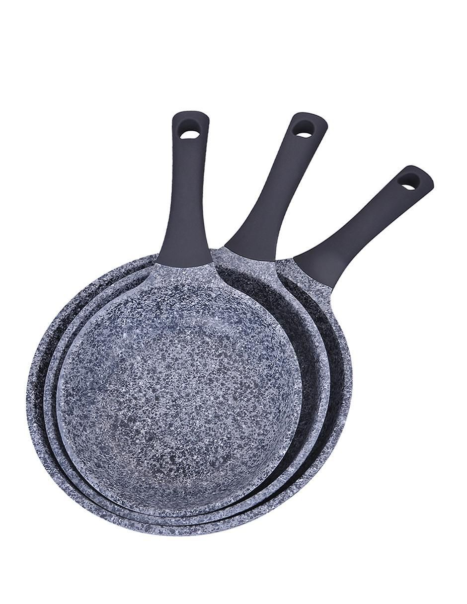 Set de sartenes Granito de aluminio 3 piezas Set de sartenes Granito de aluminio 3 piezas