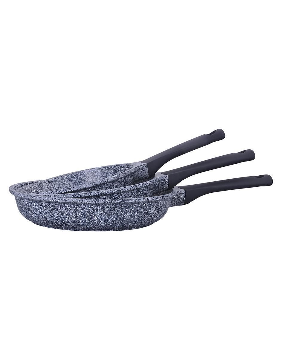 Set de sartenes Granito de aluminio 3 piezas