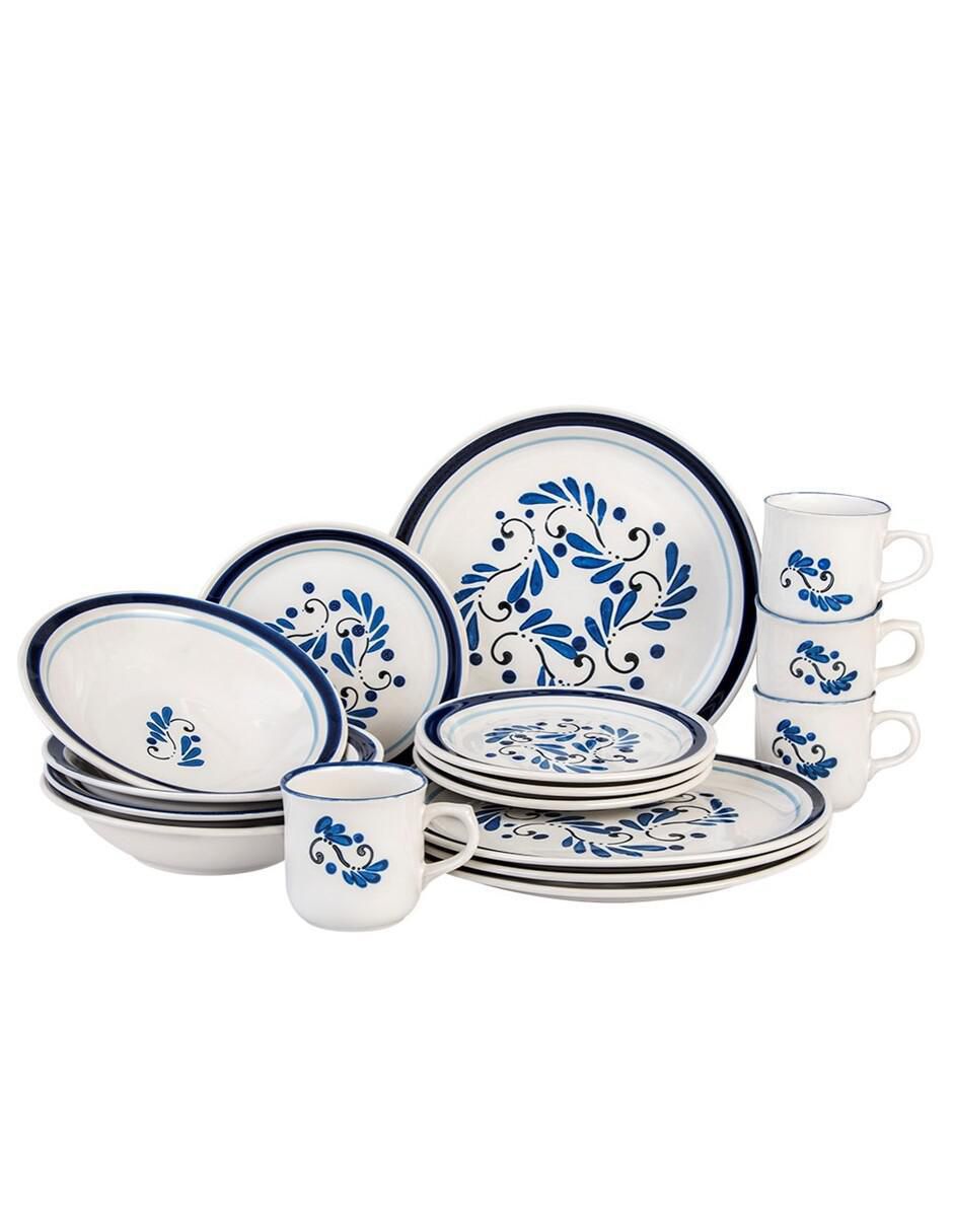 Vajilla cerrada de talavera para 4 personas