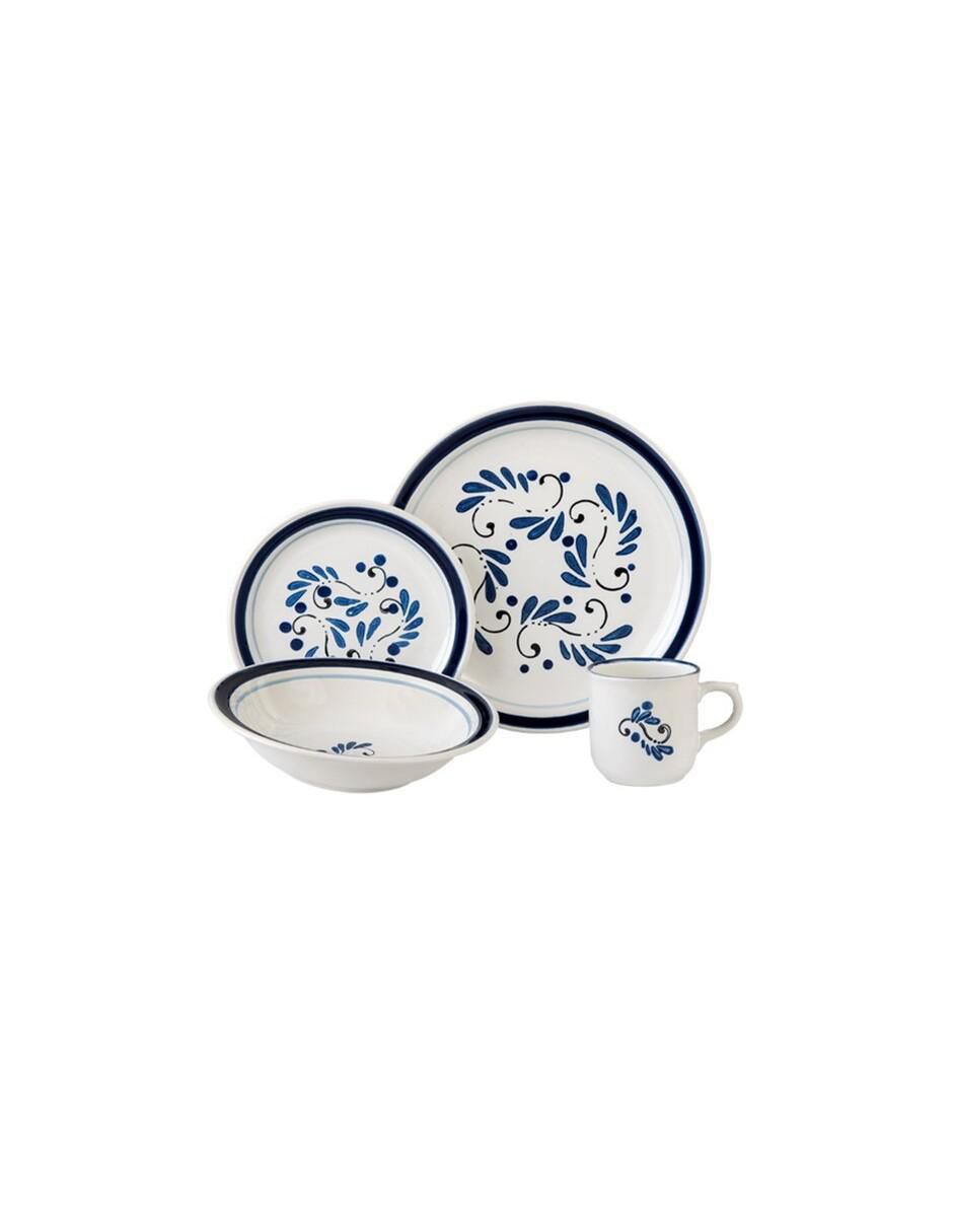 Vajilla cerrada de talavera para 4 personas