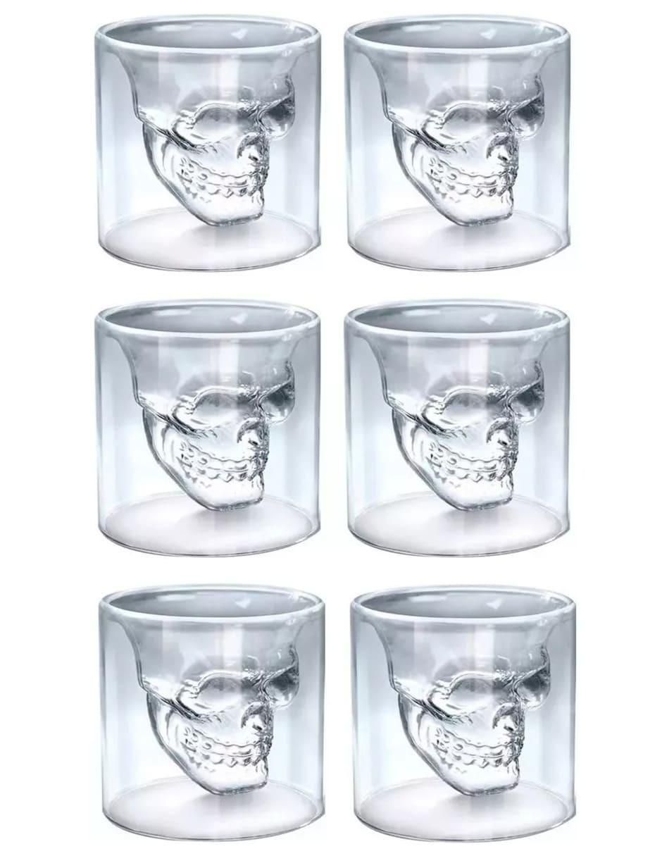 Set de vasos tequileros de cristal con 6 piezas