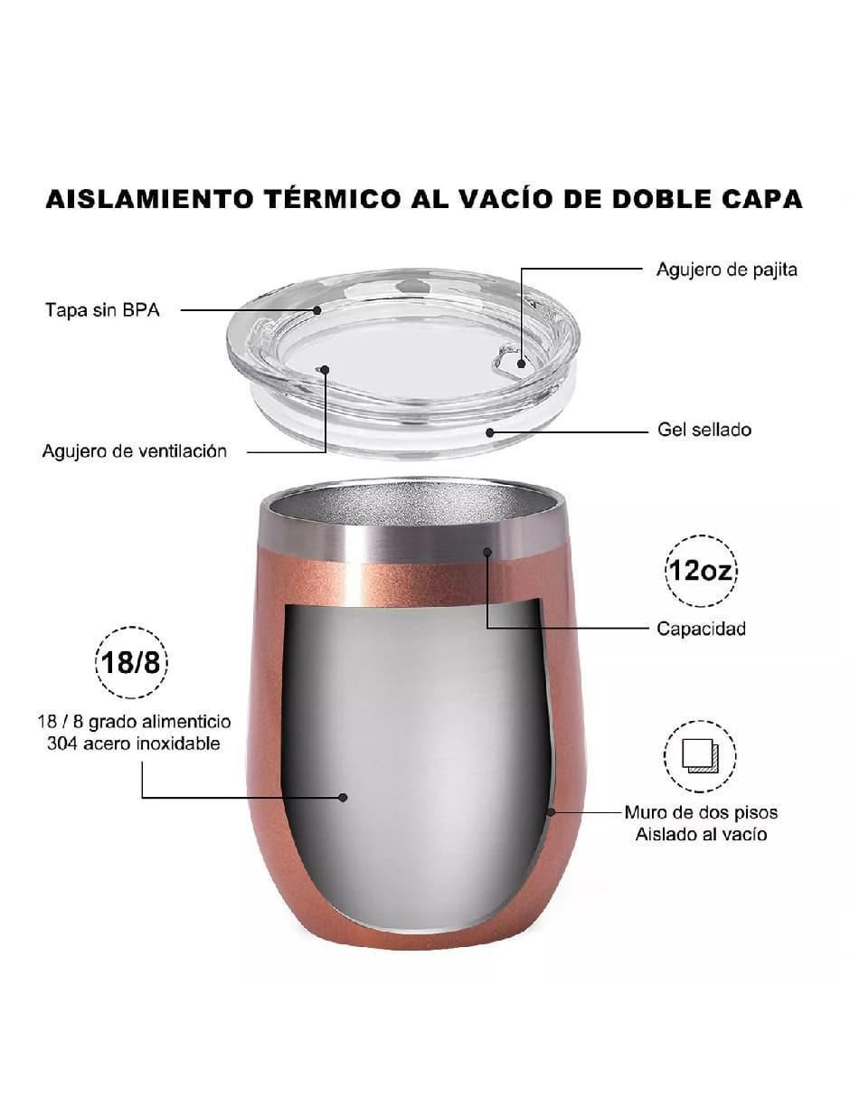 Vaso térmico de acero inoxidable con tapa rosca 2