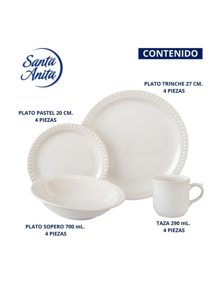 Vajilla cerrada mauve de cerámica para 4 personas 6