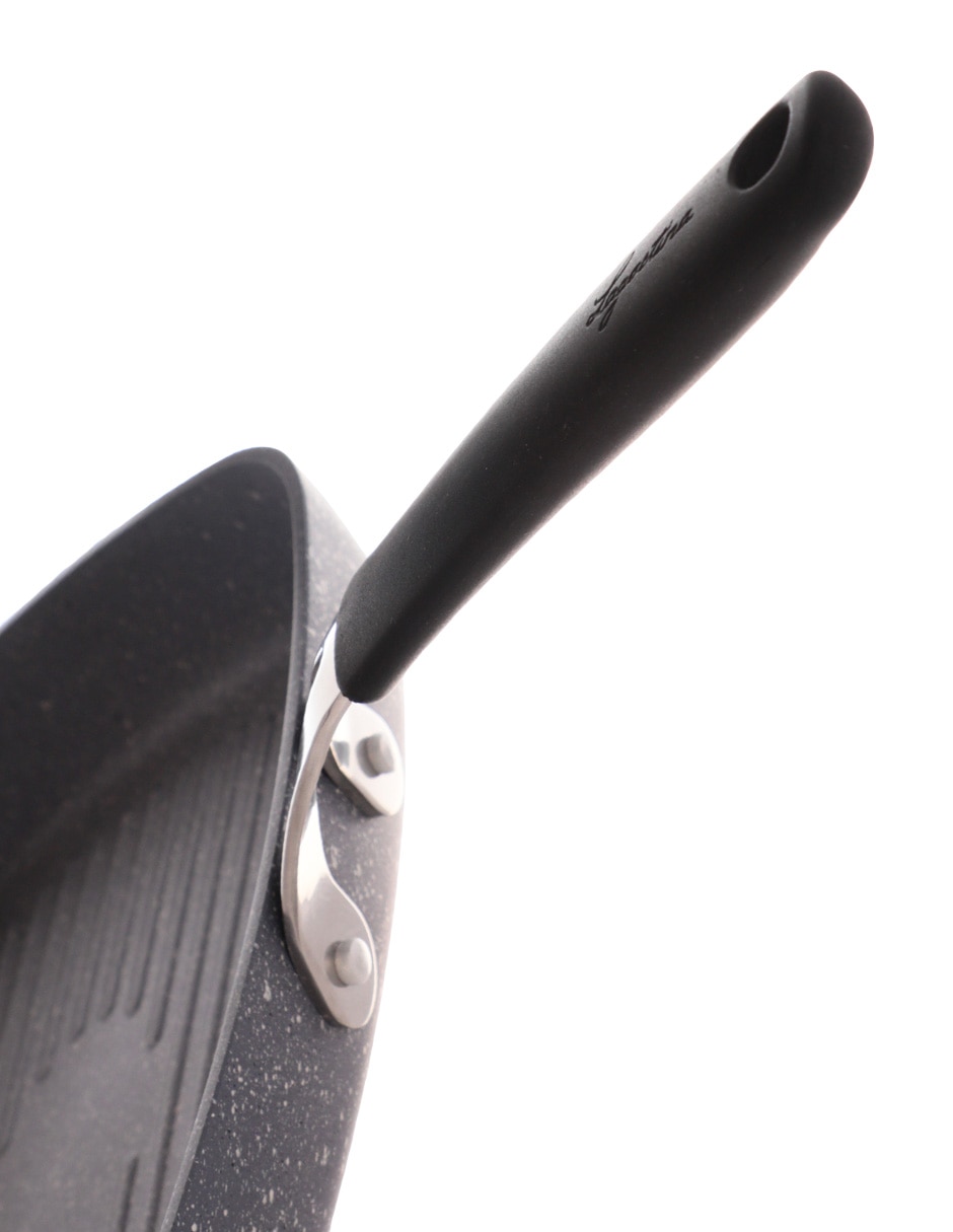 Sartén grill con tapa Tempra Mineral de aluminio 3