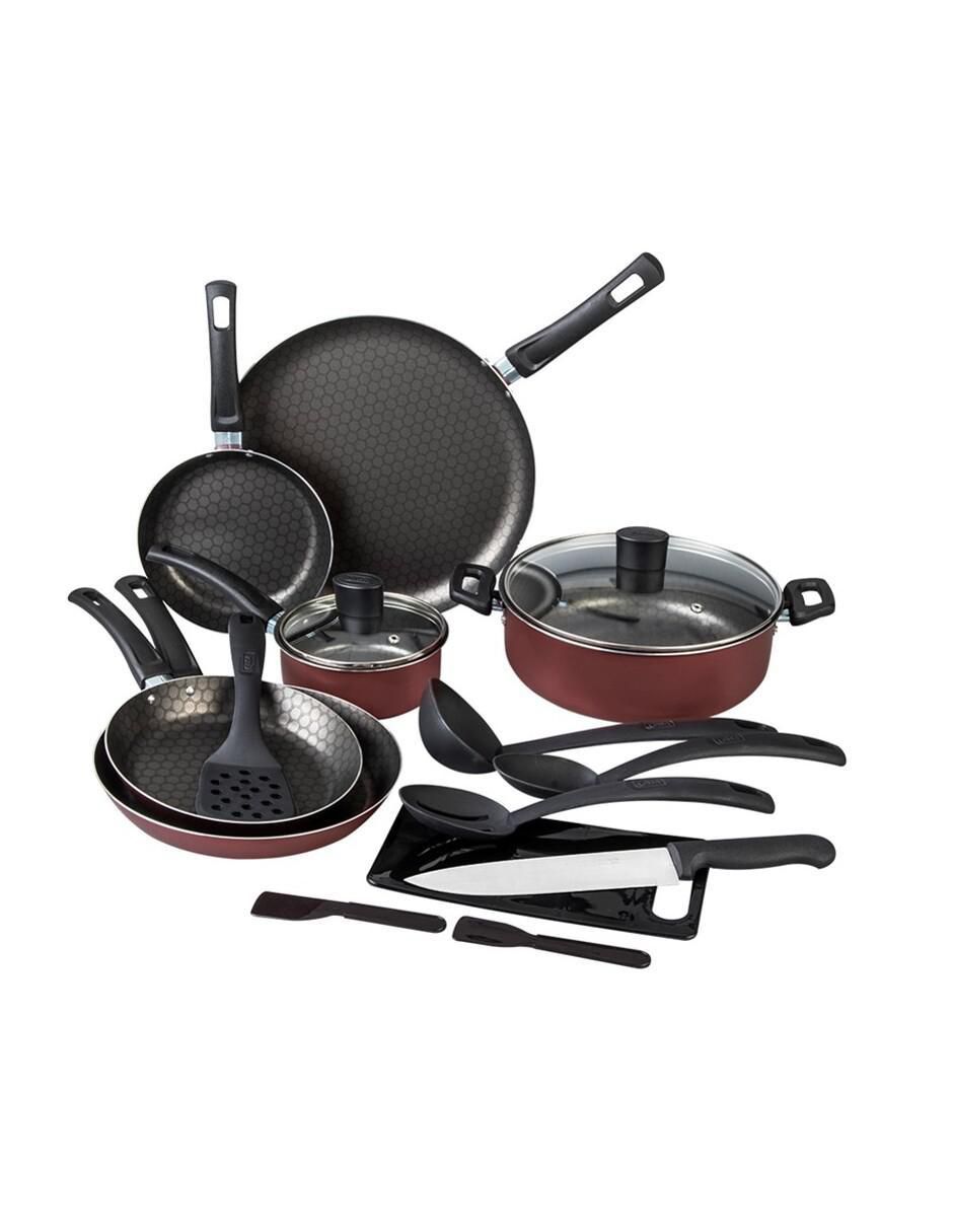 Batería de cocina Equipa tu cocina de aluminio antiadherente thermocell 16 piezas Batería de cocina Equipa tu cocina de aluminio antiadherente thermocell 16 piezas