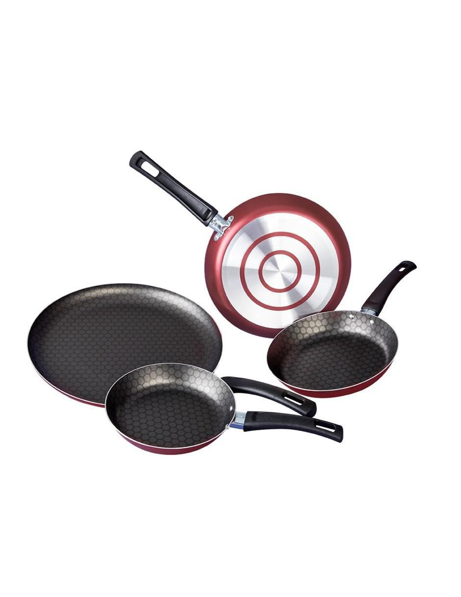 Batería de cocina Equipa tu cocina de aluminio antiadherente thermocell 16 piezas 4