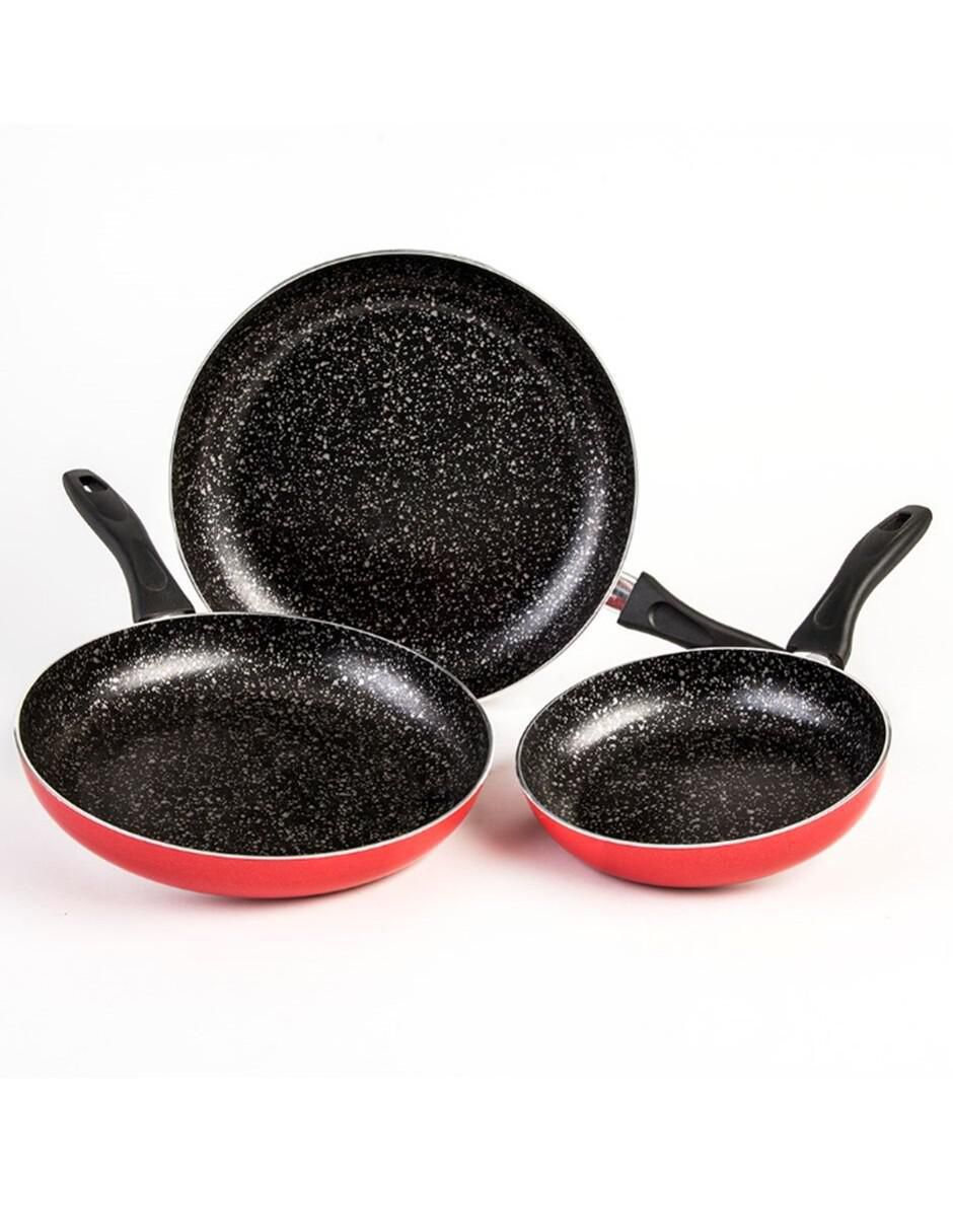 Set de sartenes Cinsa Experta Roca de aluminio 3 piezas